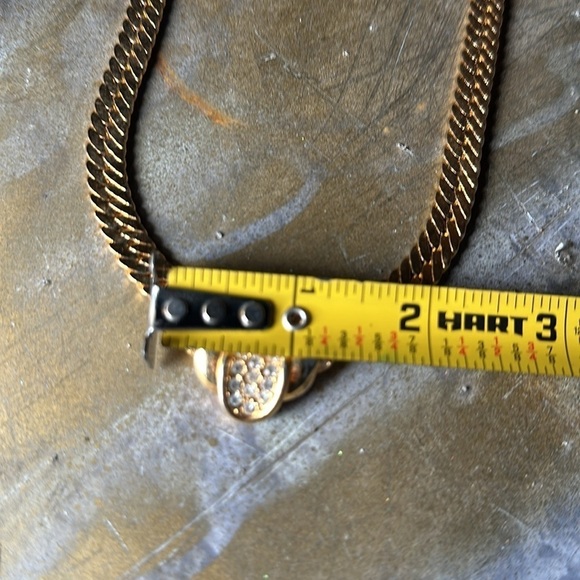 Signed Erwin Pearl Collar Necklace Snake Chain Rhinestones Vintage 4055 Y - Picture 5 of 9